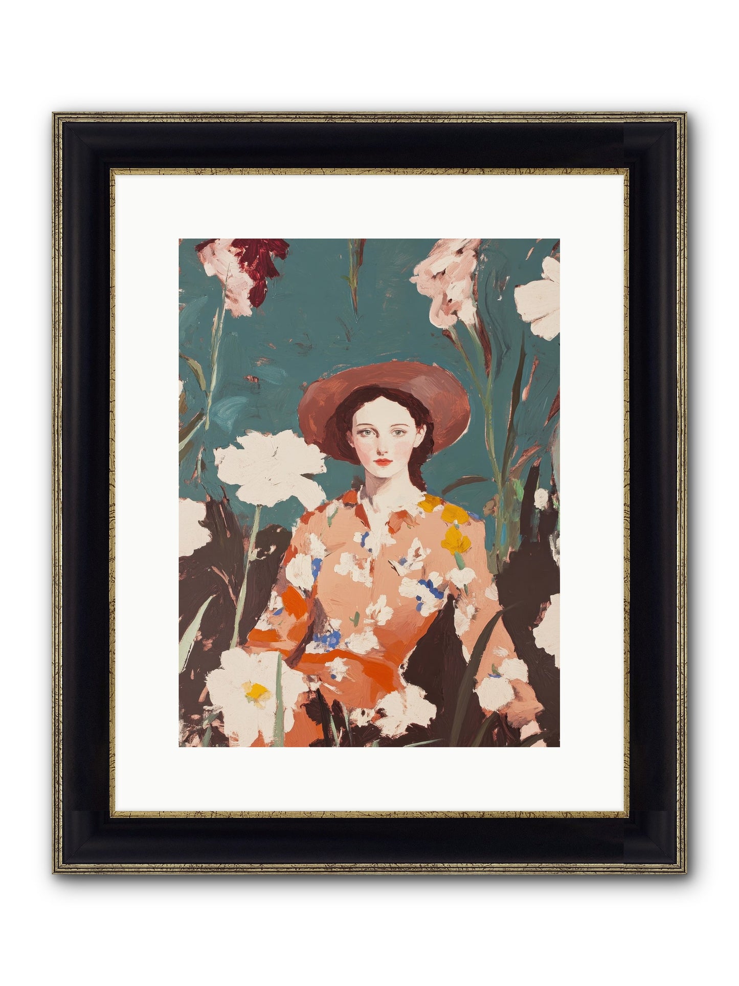 Kindred Spirit Framed Print - Black & Gold 12x16