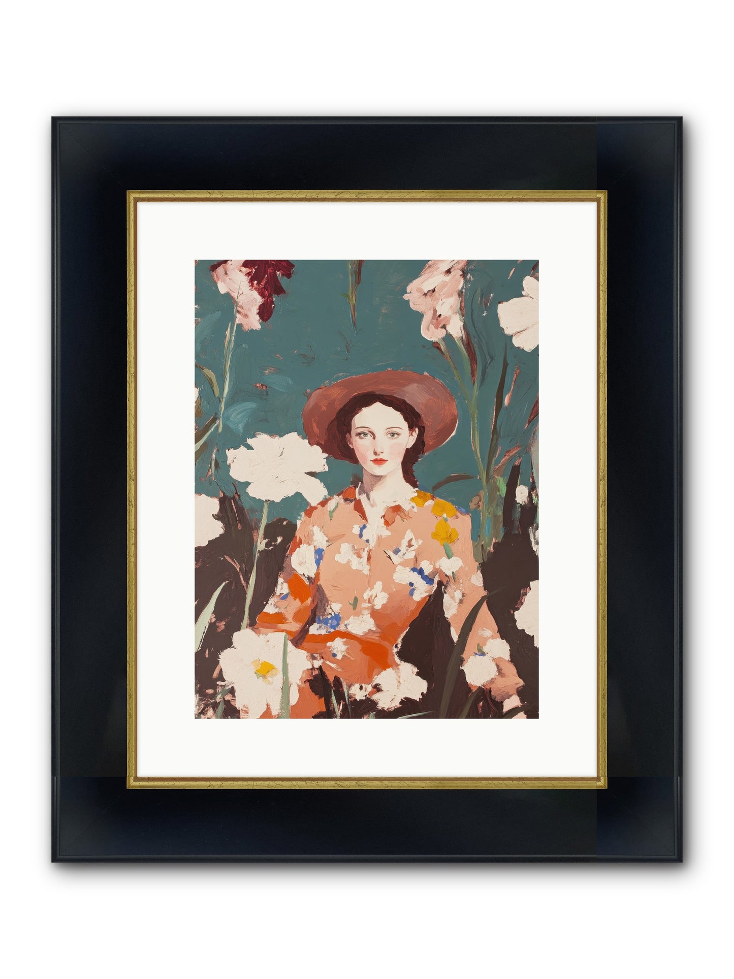 Kindred Spirit Framed Print - Wide Black w/Gold 12x16