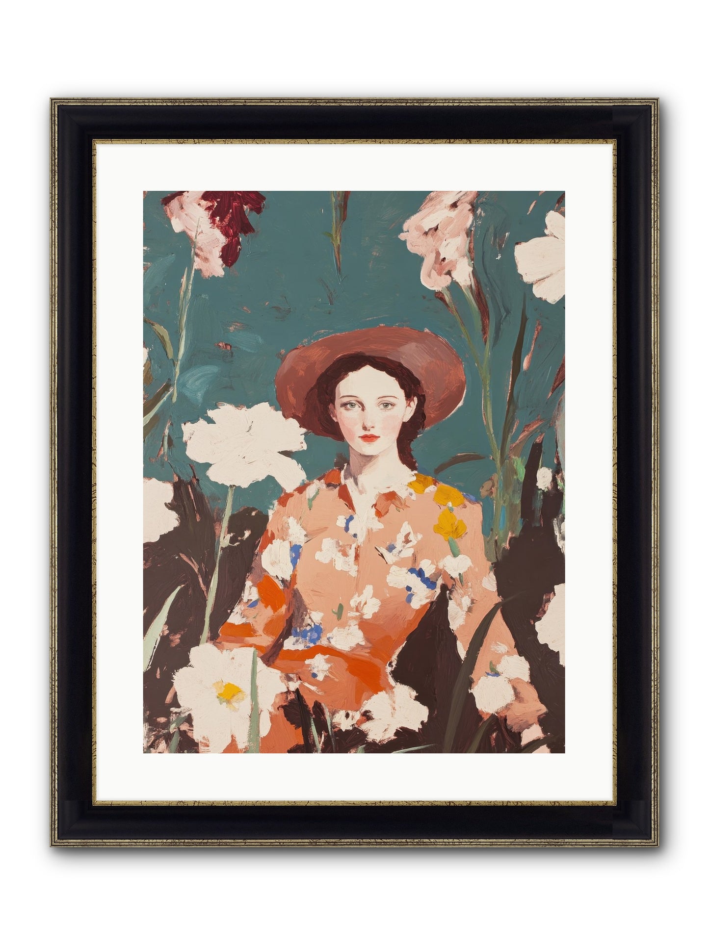Kindred Spirit Framed Print - Black & Gold 18x24
