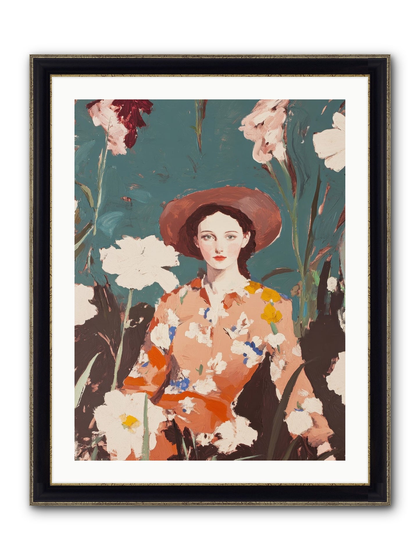 Kindred Spirit Framed Print - Black & Gold 24x32