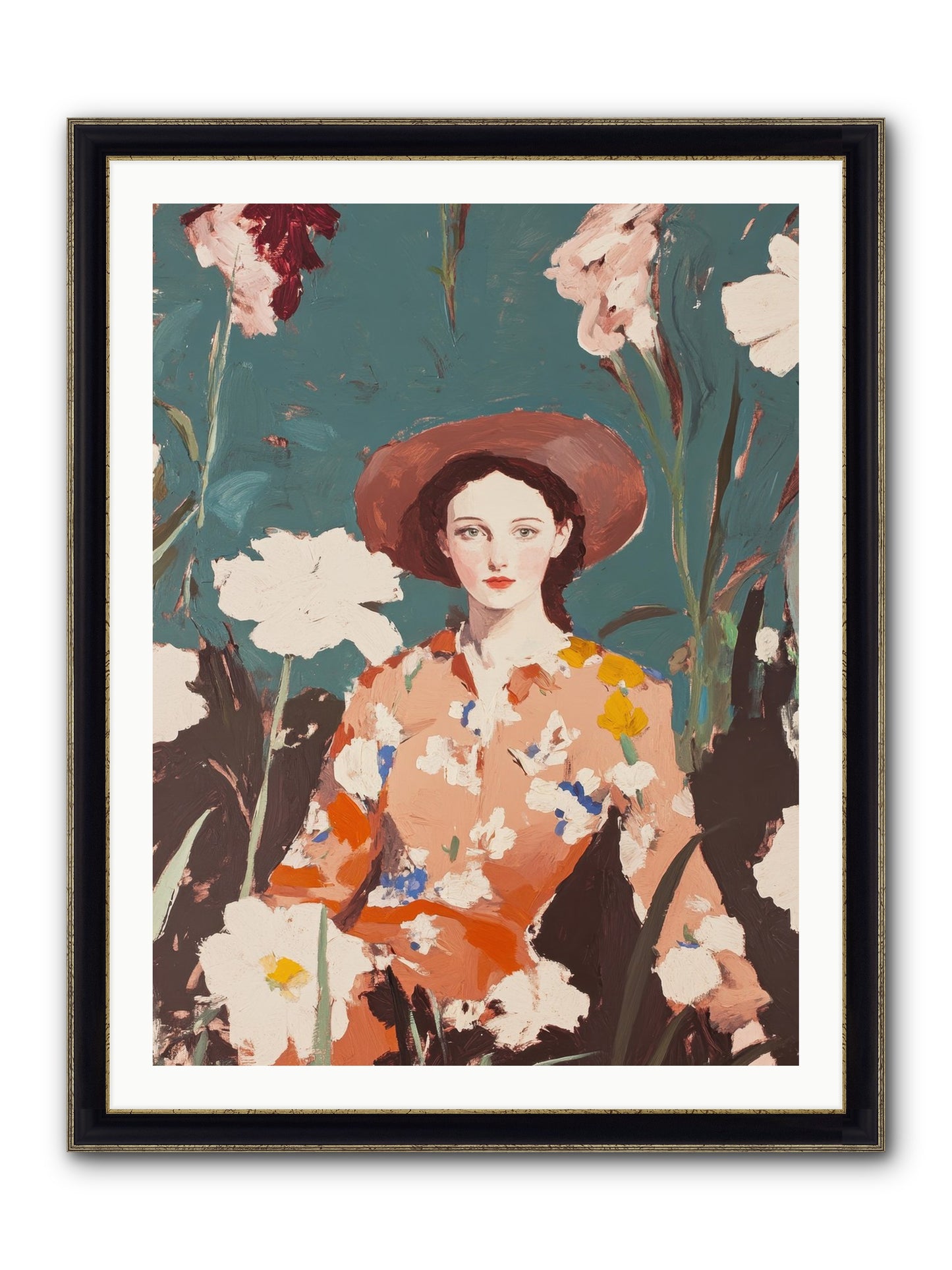 Kindred Spirit Framed Print - Black & Gold 30x40