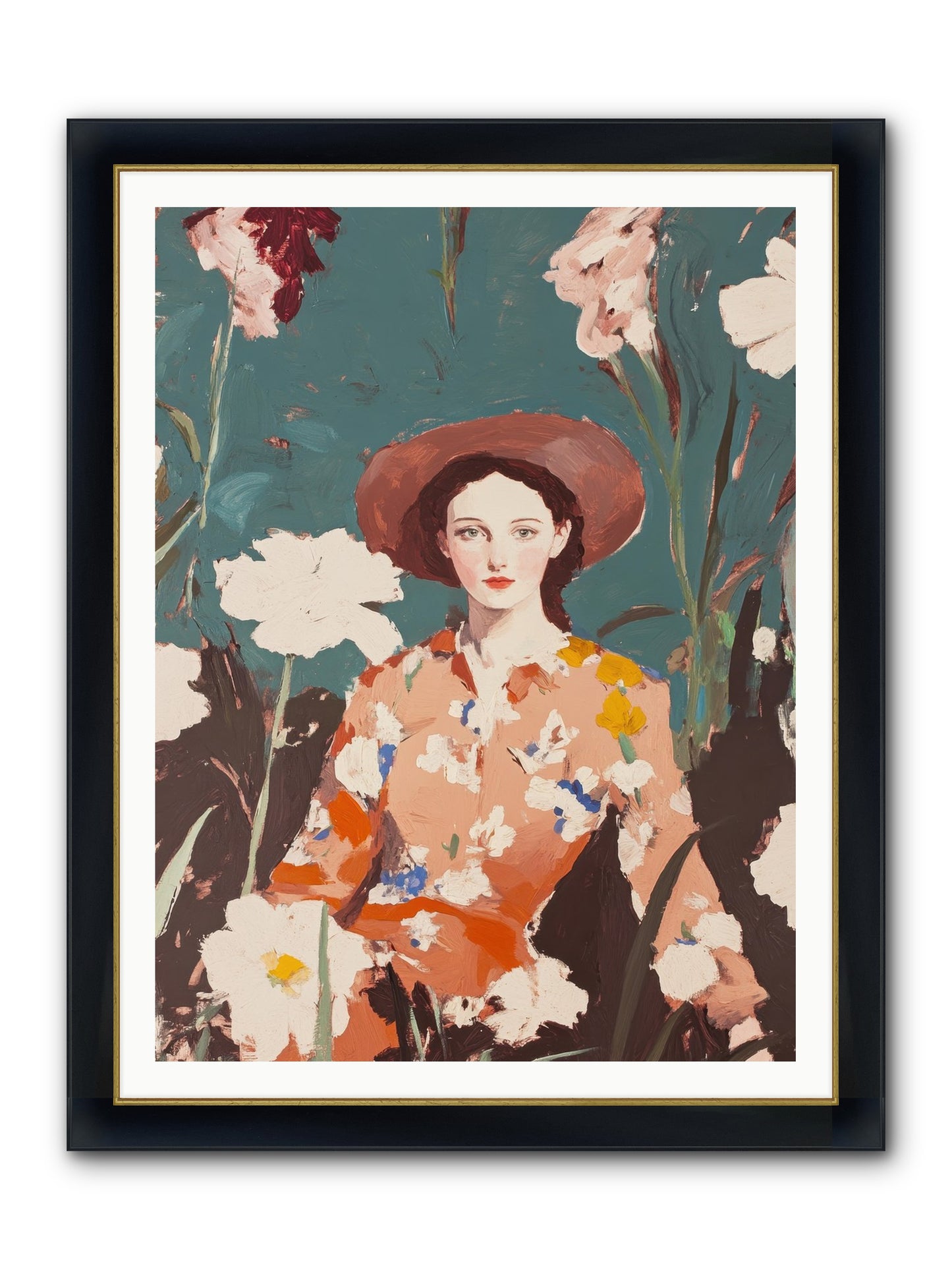 Kindred Spirit Framed Print - Wide Black w/Gold 36x48