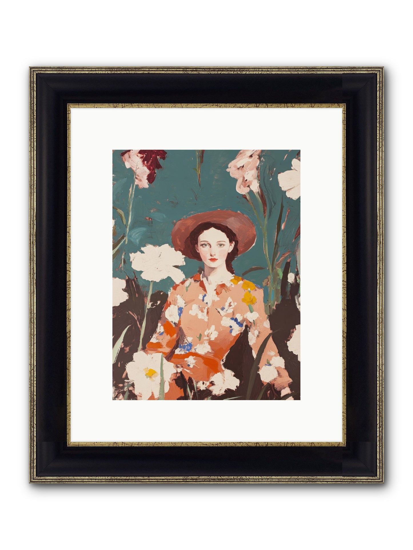 Kindred Spirit Framed Print - Black & Gold 9x12