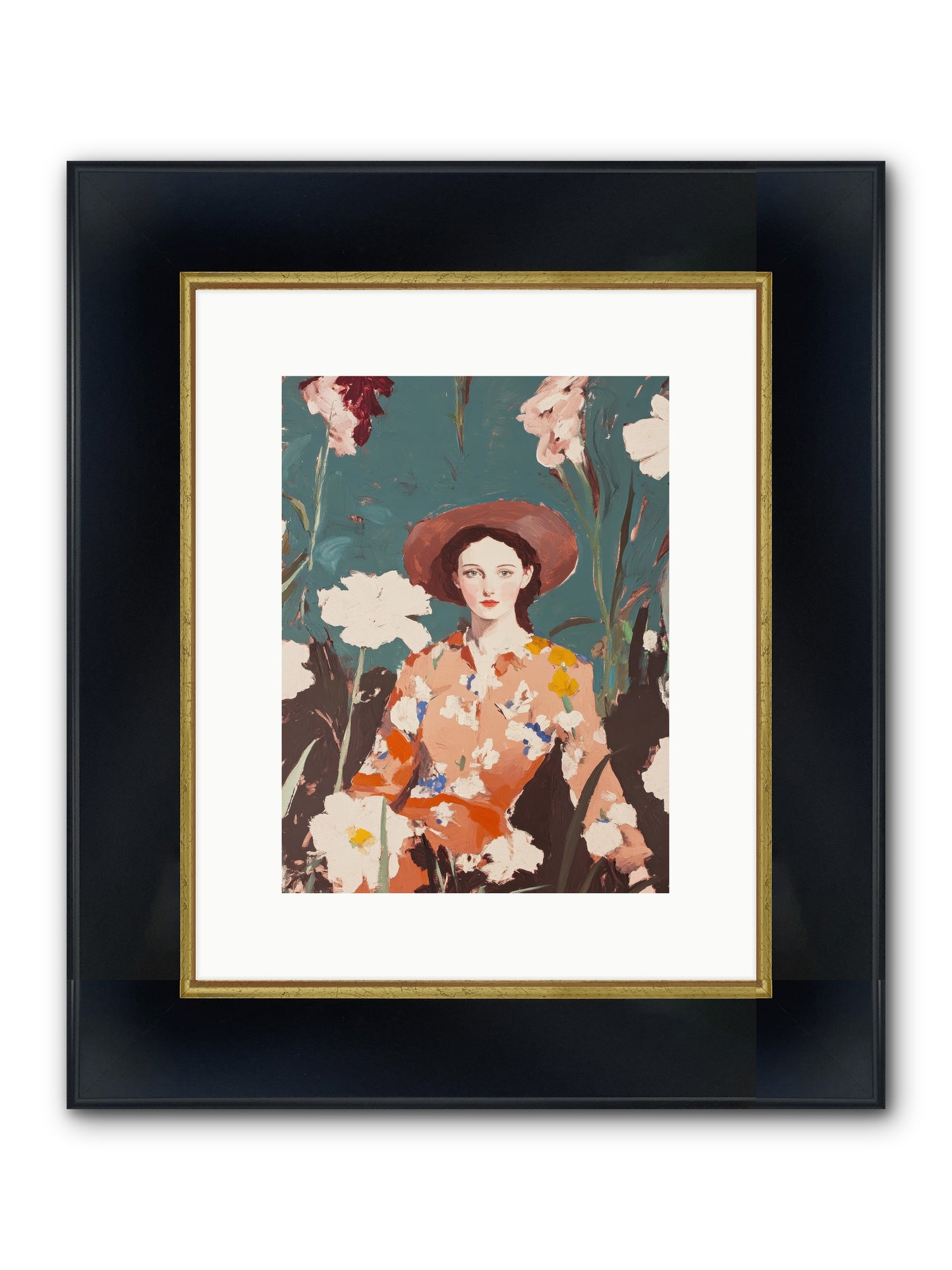 Kindred Spirit Framed Print - Wide Black w/Gold 9x12