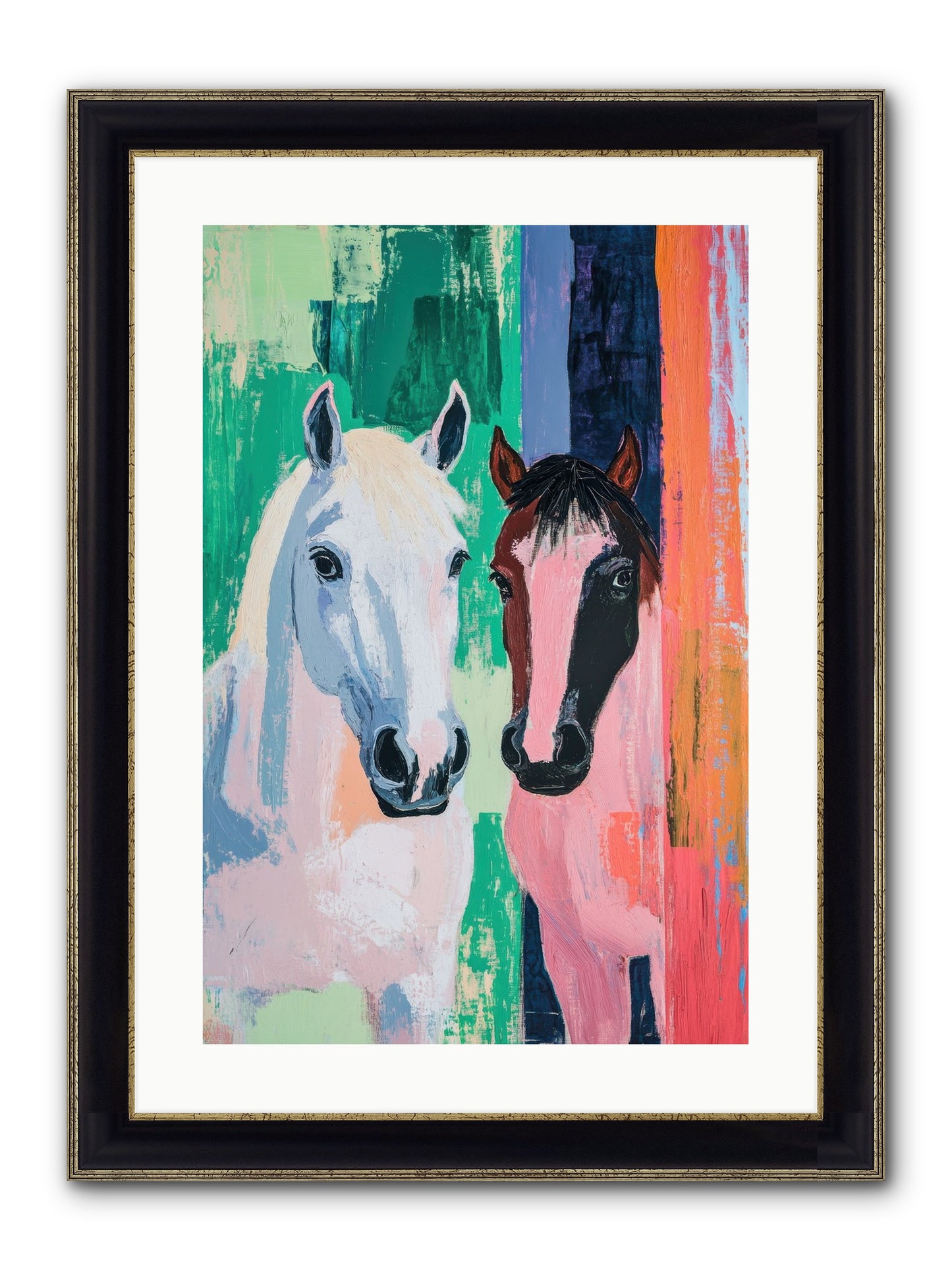 Kindred Trailriders Framed Print - Black & Gold 16x24