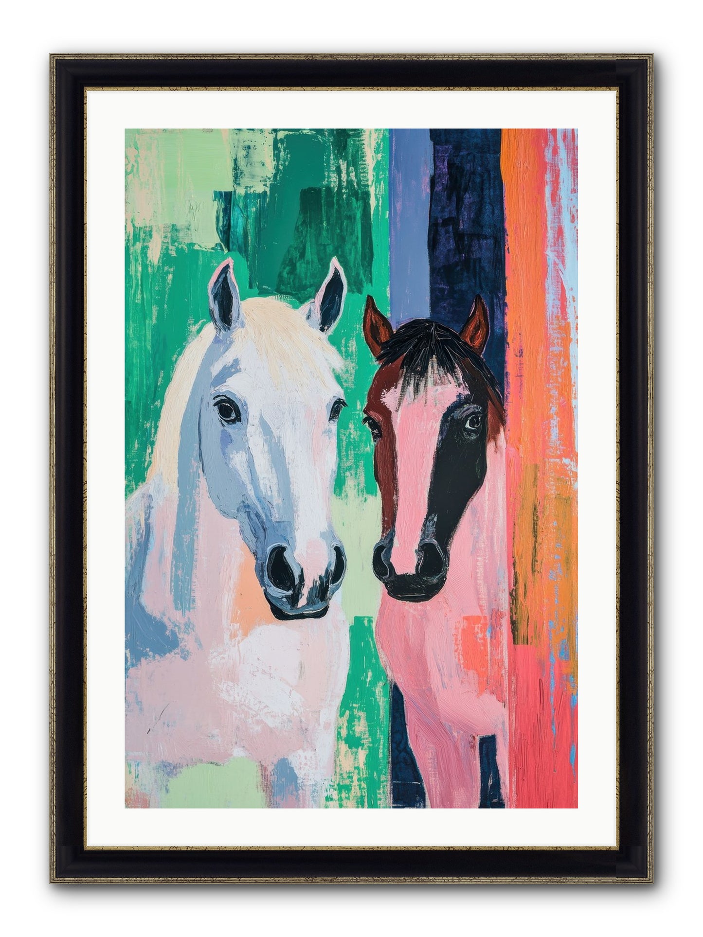 Kindred Trailriders Framed Print - Black & Gold 24x36