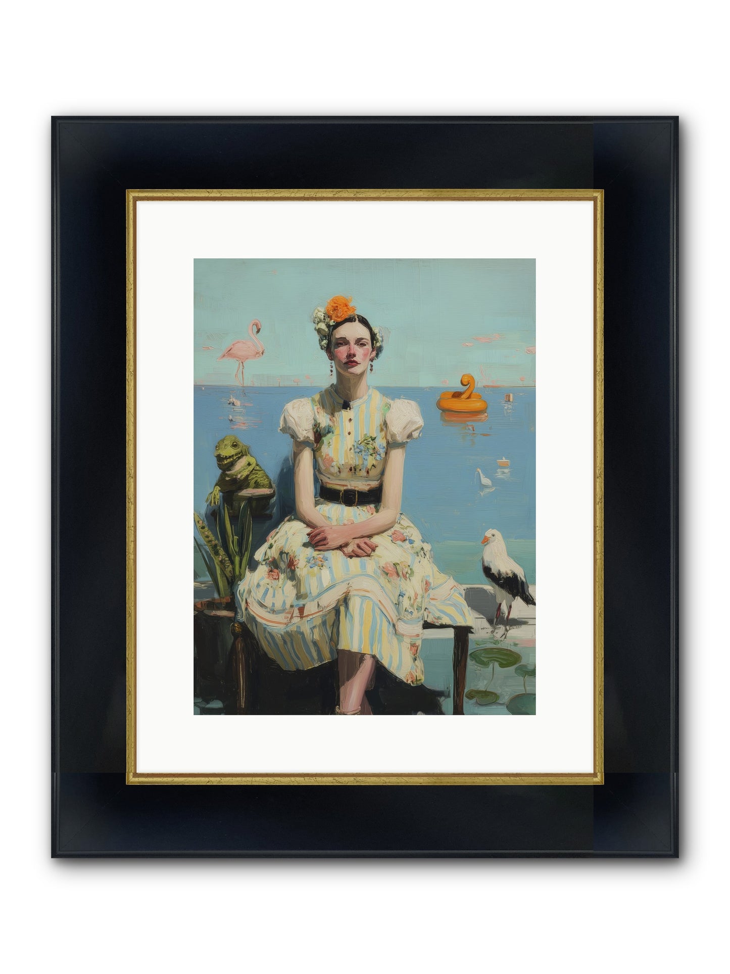 Kindred Spirits Framed Print - Wide Black w/Gold 12x16