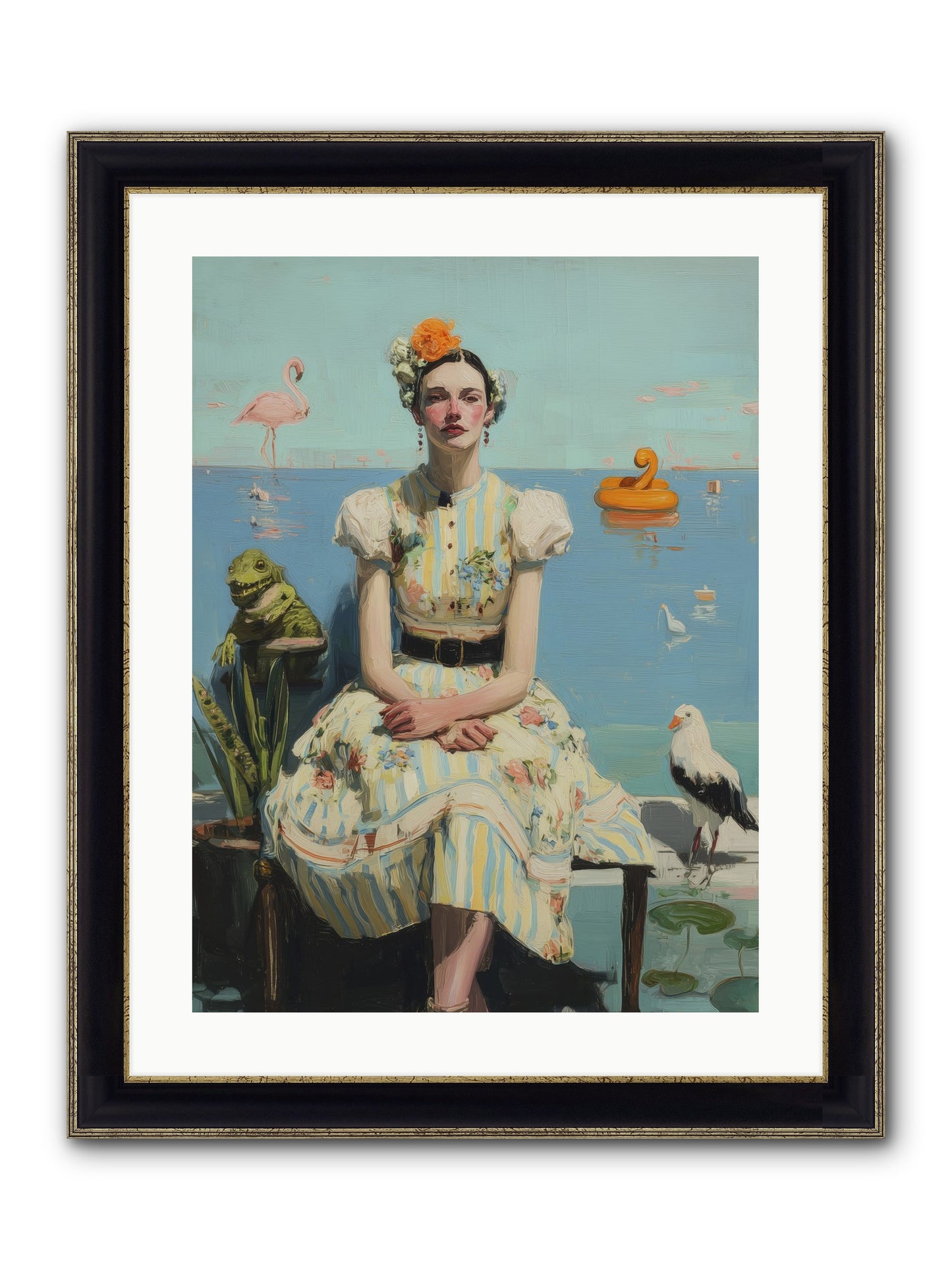 Kindred Spirits Framed Print - Black & Gold 18x24