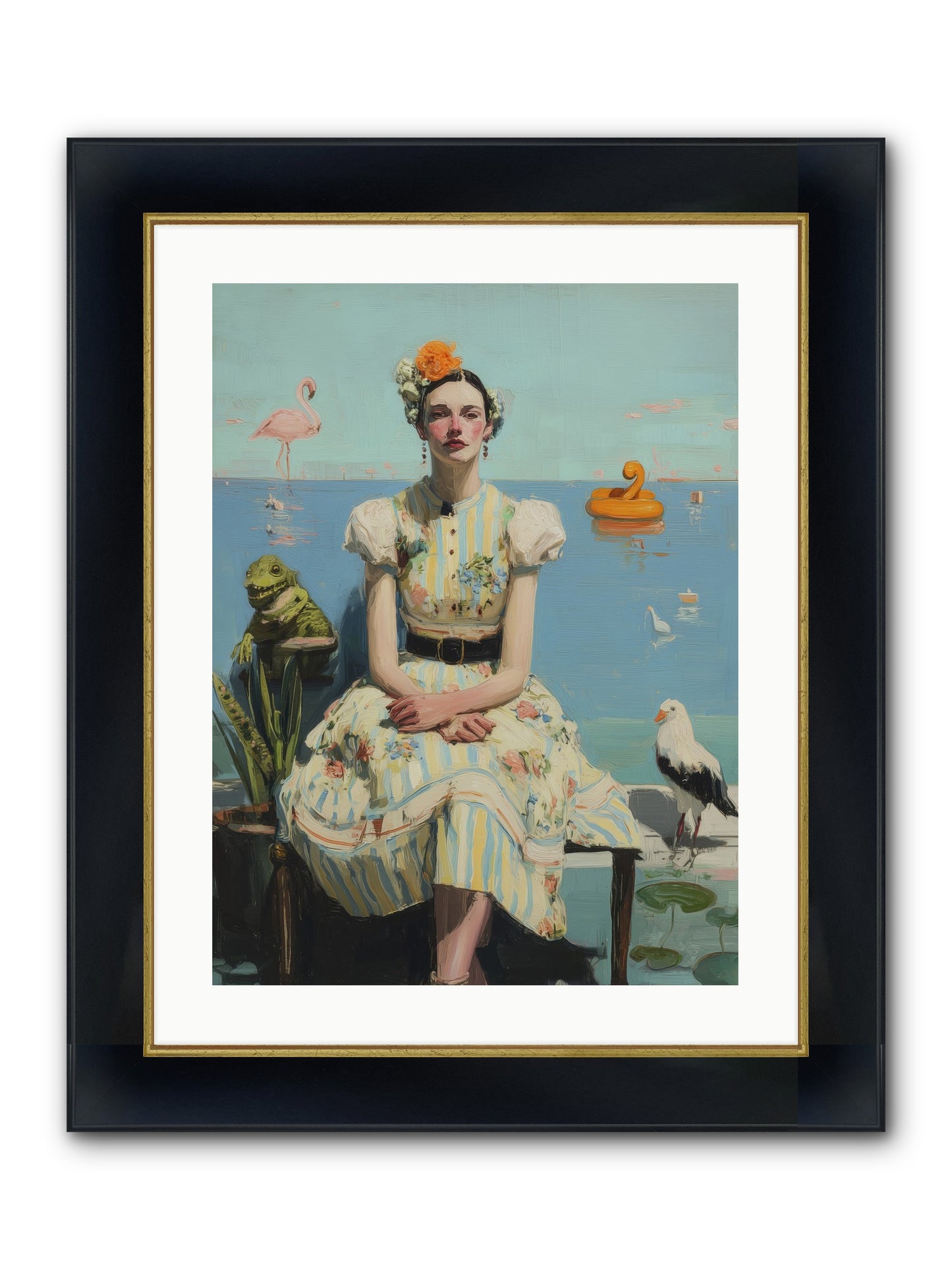 Kindred Spirits Framed Print - Wide Black w/Gold 18x24