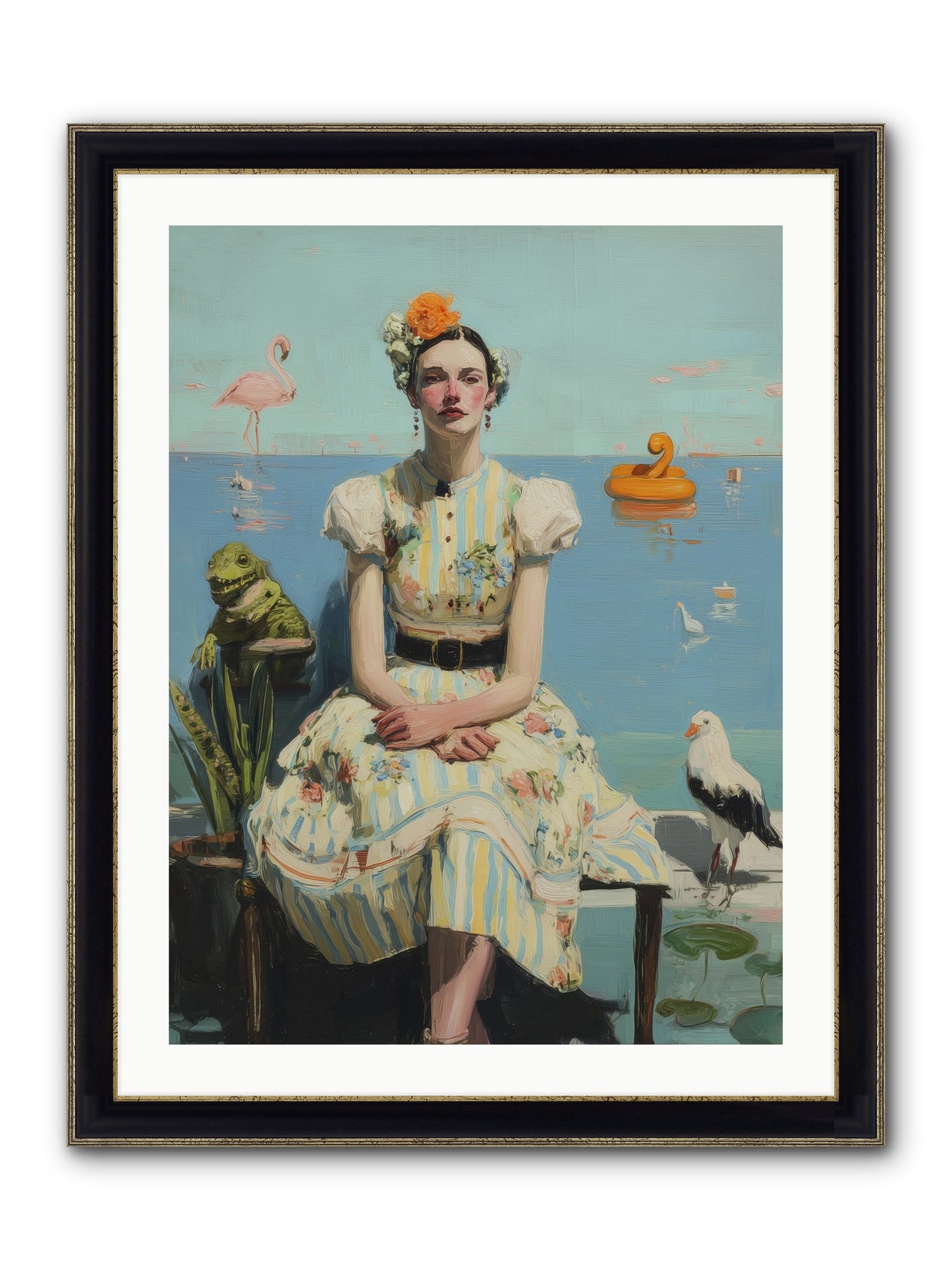 Kindred Spirits Framed Print - Black & Gold 24x32