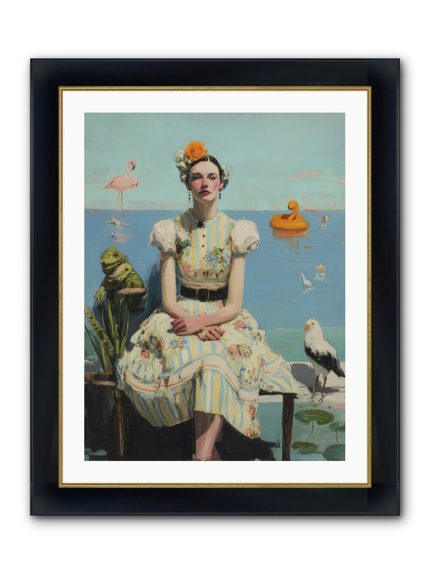 Kindred Spirits Framed Print - Wide Black w/Gold 24x32