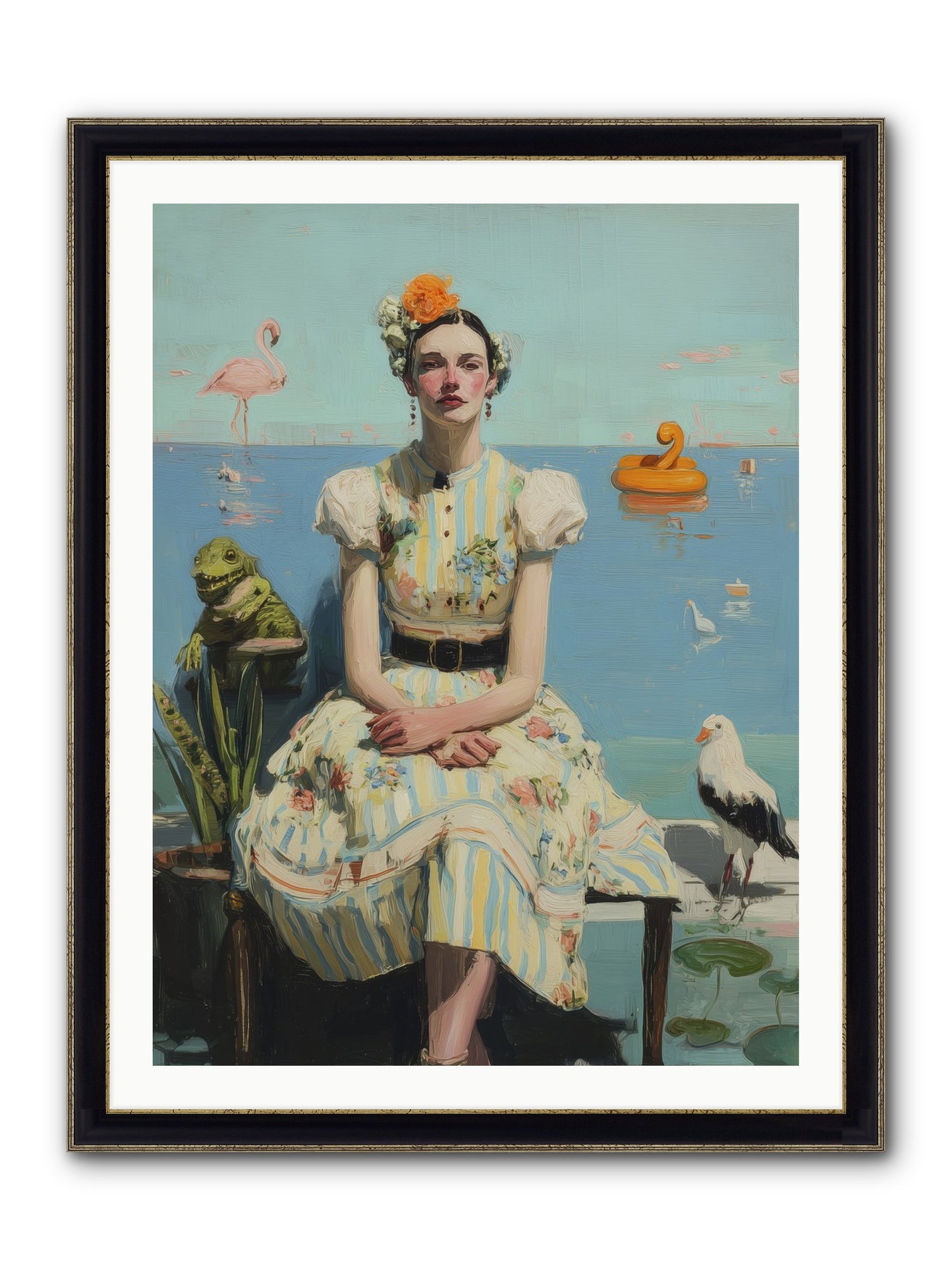Kindred Spirits Framed Print - Black & Gold 30x40