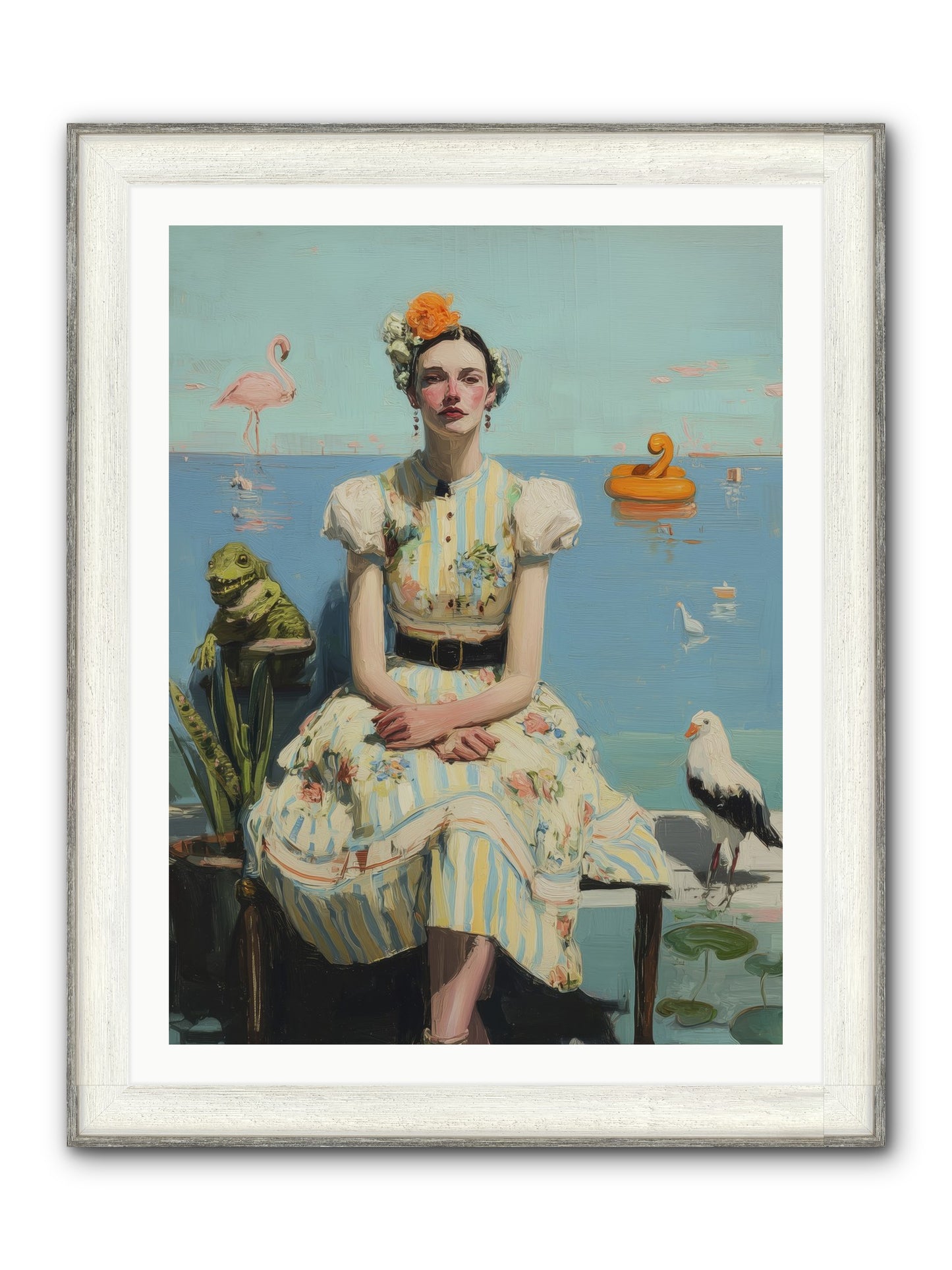 Kindred Spirits Framed Print - Driftwood White 30x40
