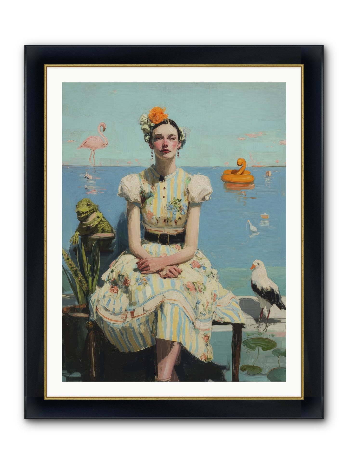Kindred Spirits Framed Print - Wide Black w/Gold 30x40