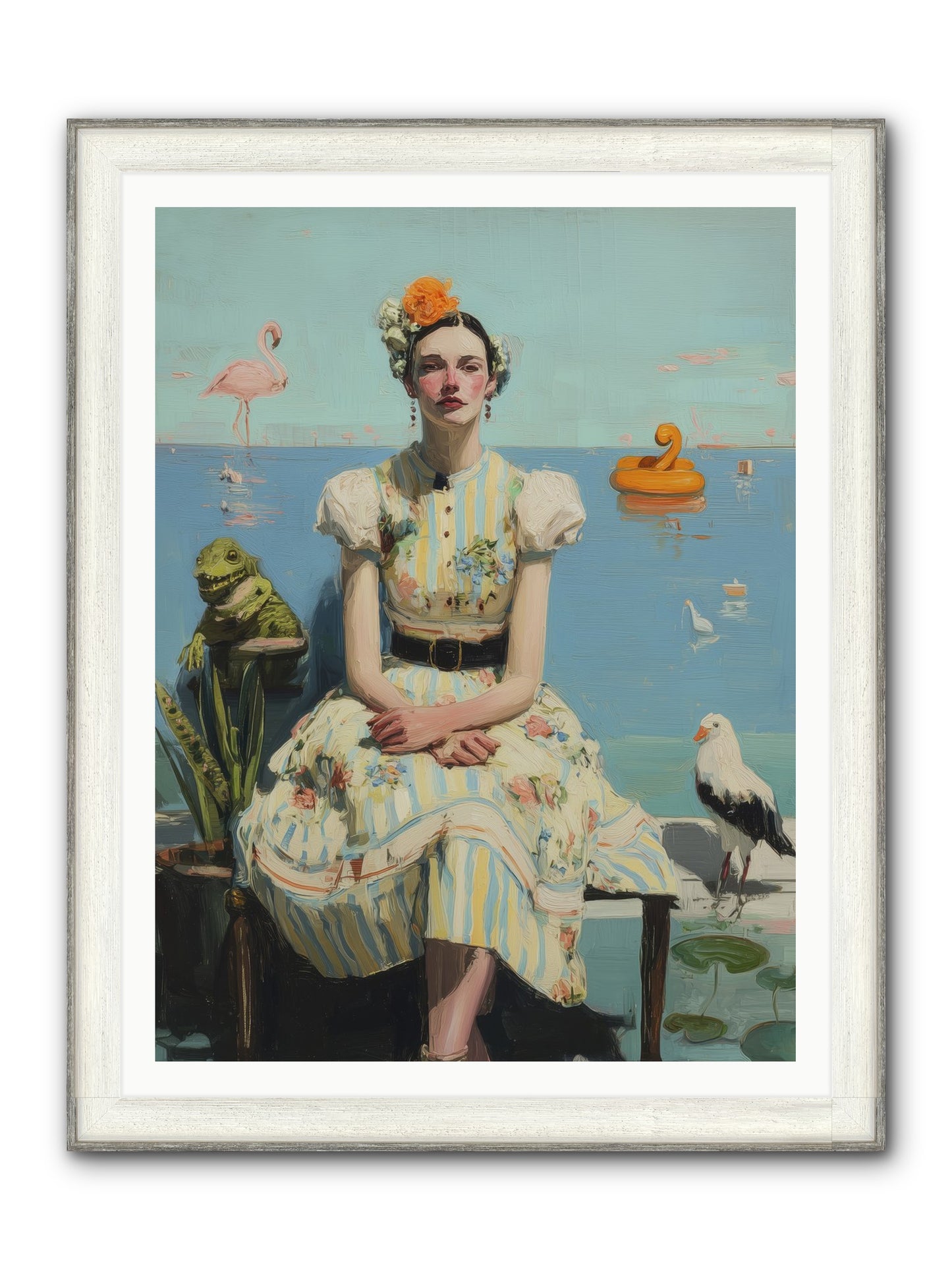 Kindred Spirits Framed Print - Driftwood White 36x48