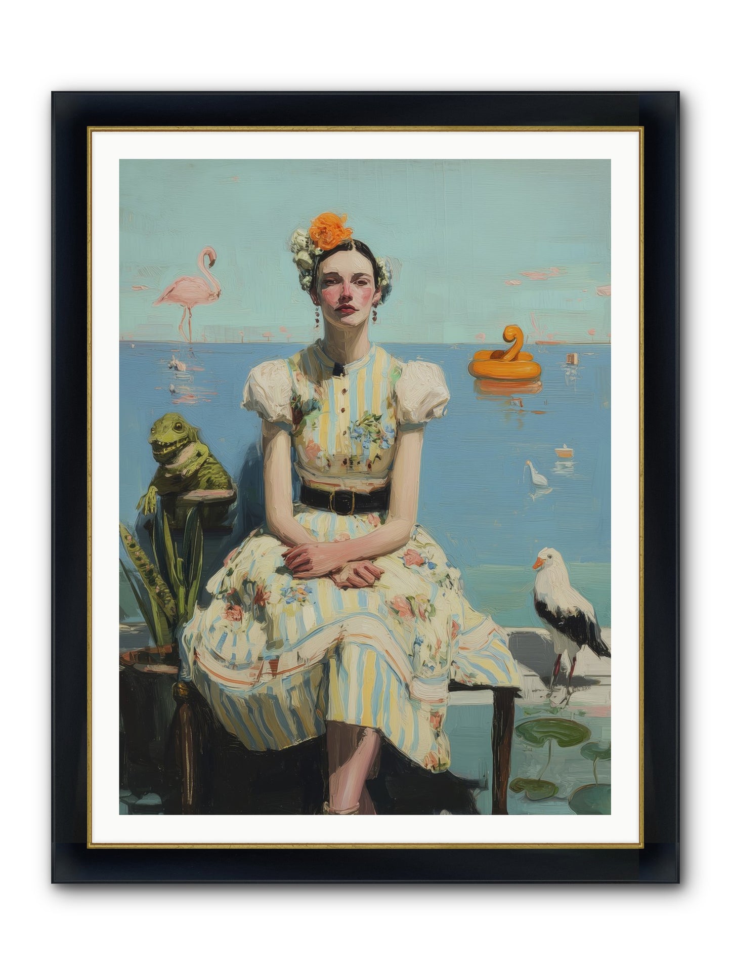 Kindred Spirits Framed Print - Wide Black w/Gold 36x48