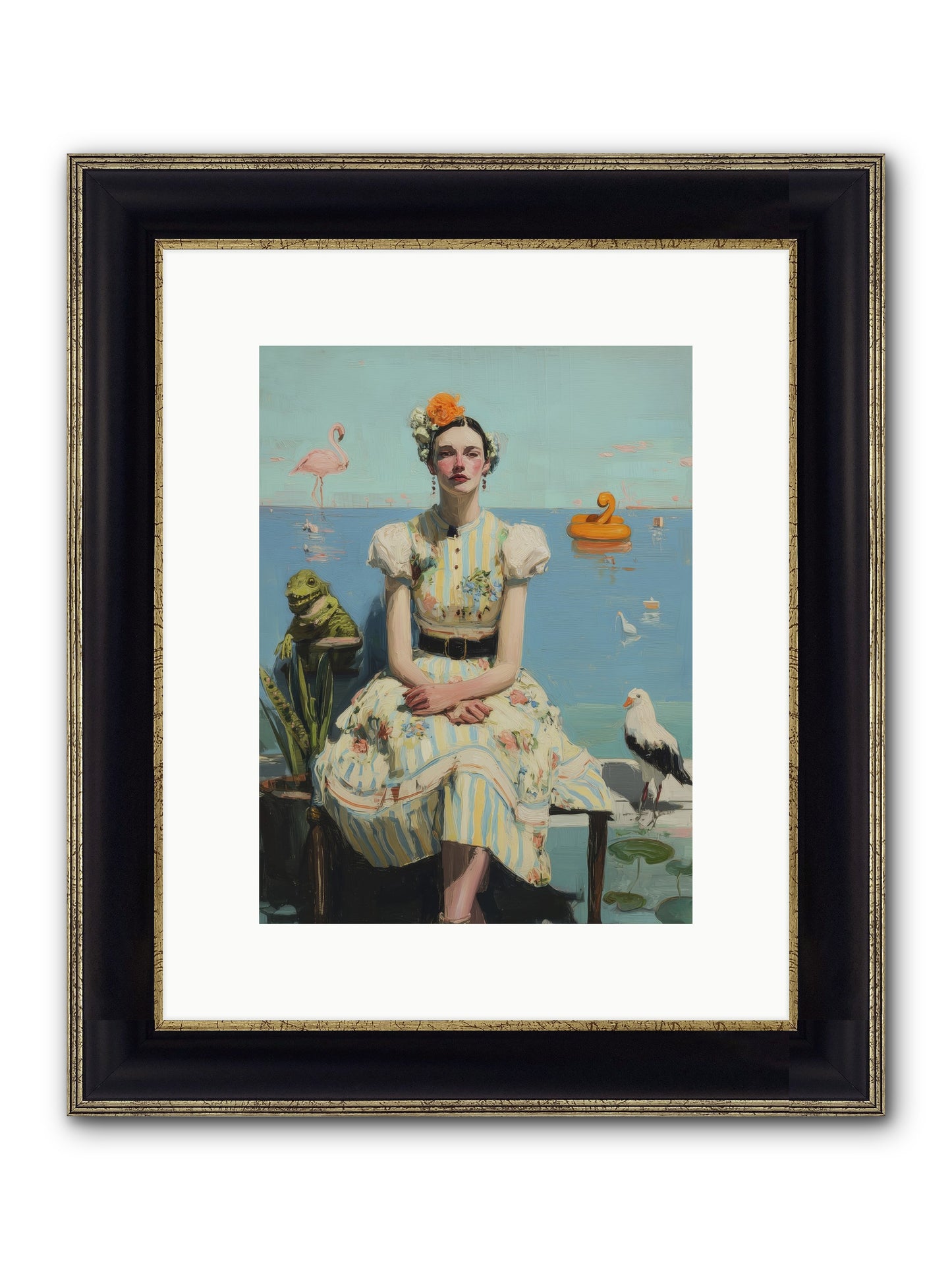 Kindred Spirits Framed Print - Black & Gold 9x12