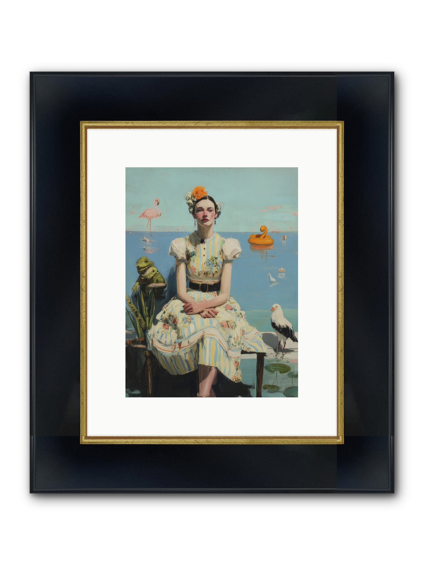 Kindred Spirits Framed Print - Wide Black w/Gold 9x12