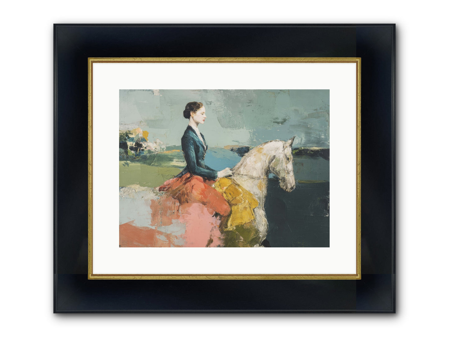 King Of My Heart Framed Print - Wide Black w/Gold 16x12