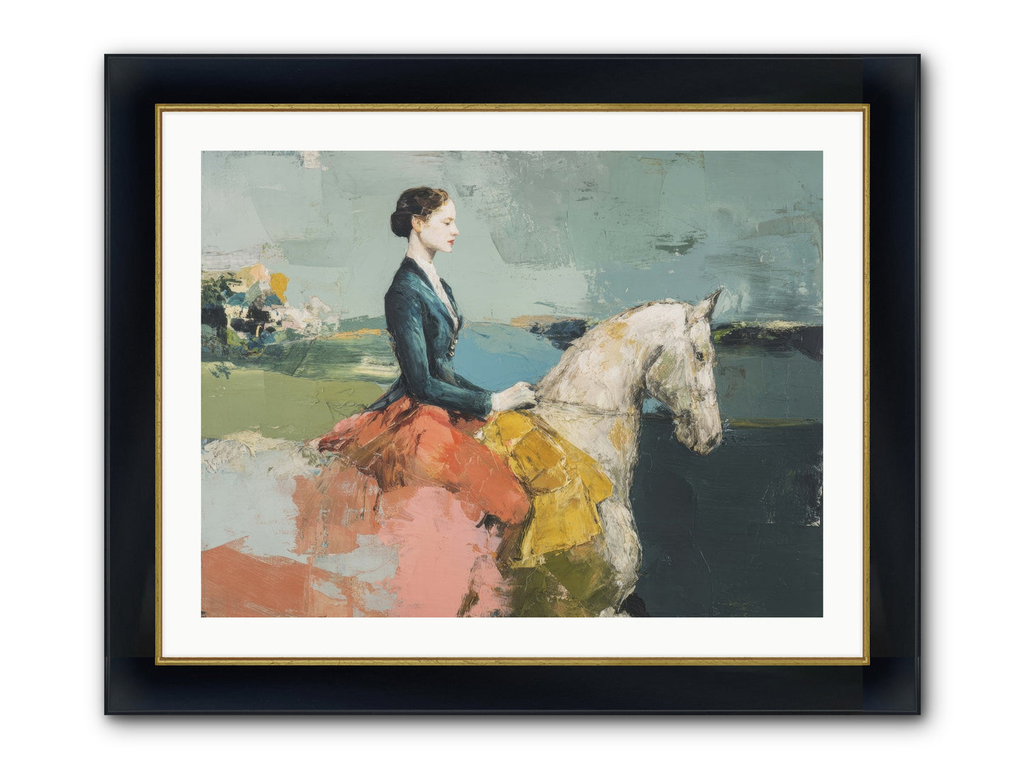 King Of My Heart Framed Print - Wide Black w/Gold 32x24