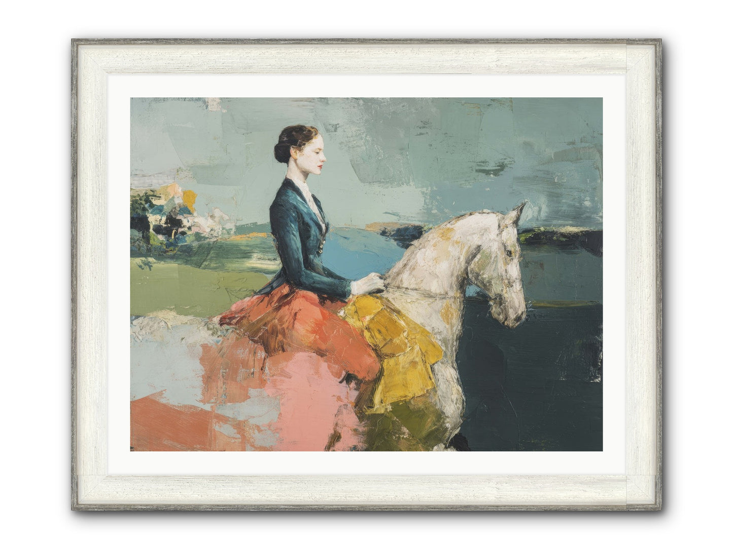 King Of My Heart Framed Print - Driftwood White 40x30