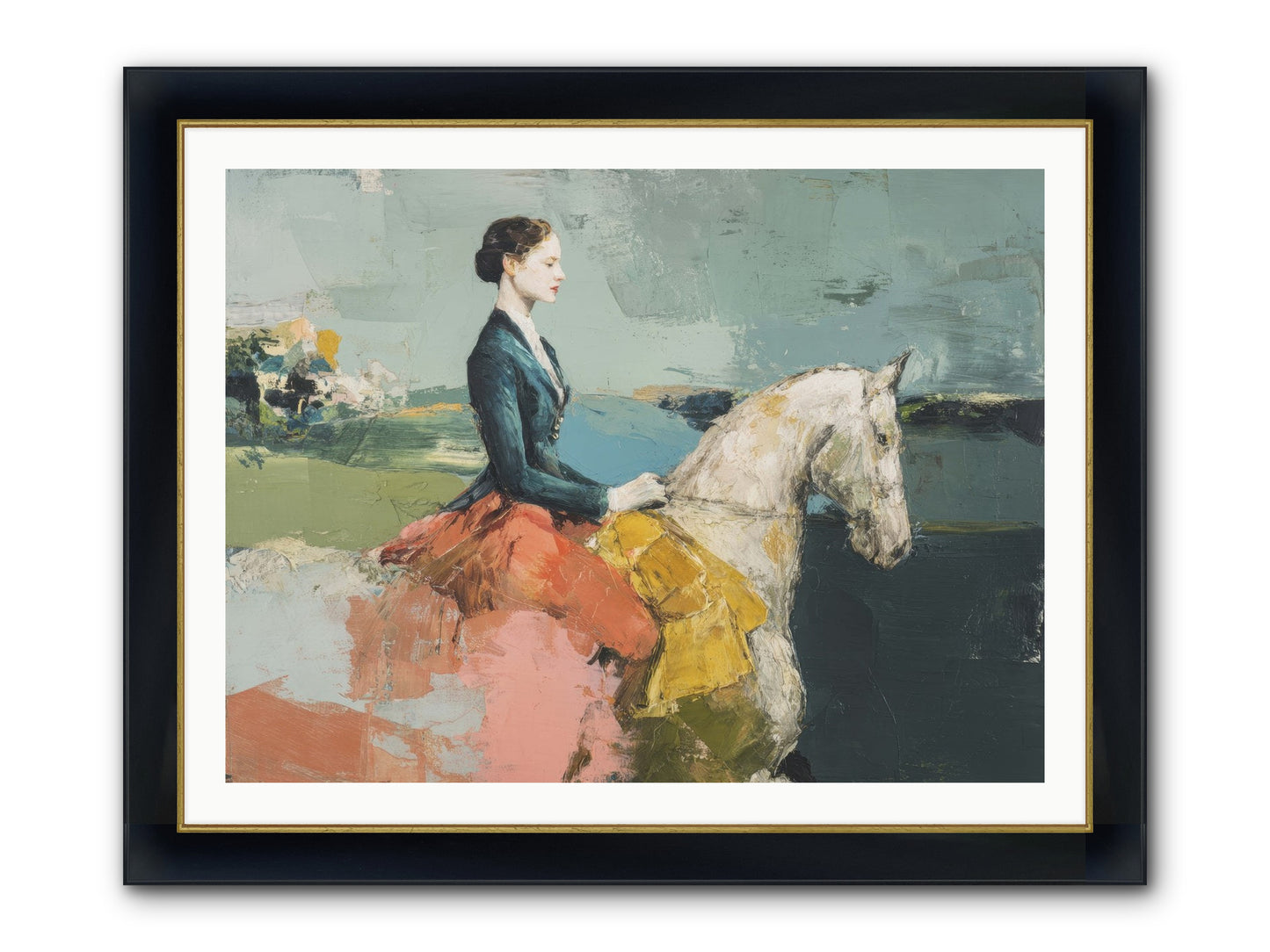 King Of My Heart Framed Print - Wide Black w/Gold 40x30