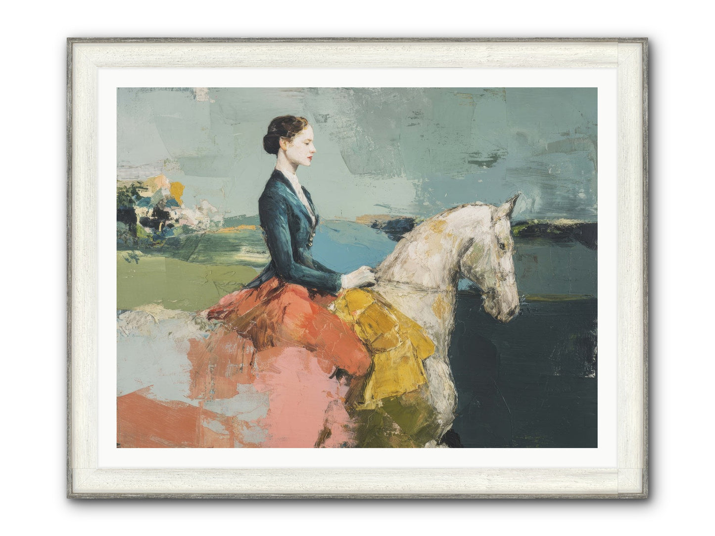 King Of My Heart Framed Print - Driftwood White 48x36