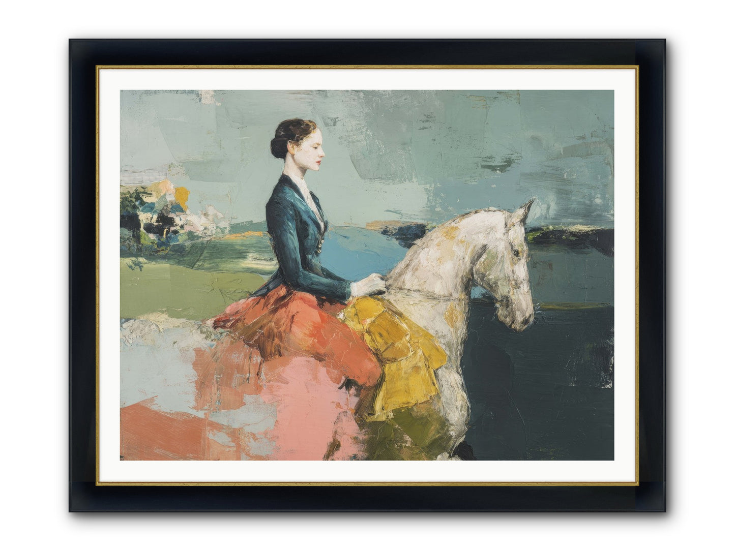 King Of My Heart Framed Print - Wide Black w/Gold 48x36