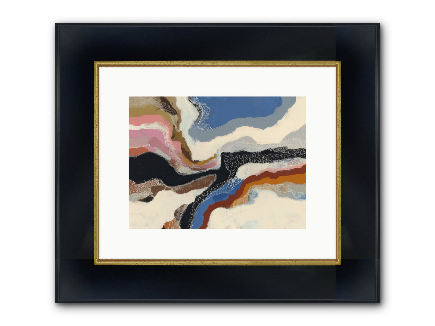 Kismet Framed Print - Wide Black w/Gold 12x9