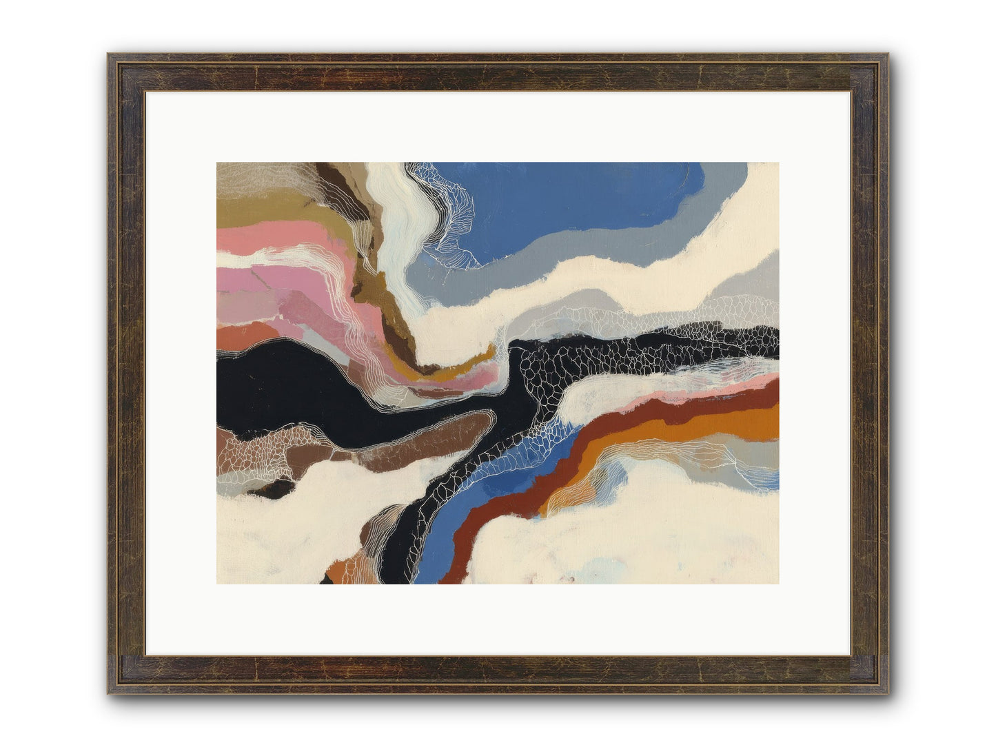 Kismet Framed Print - Slimwoods Black/Gold 16x12