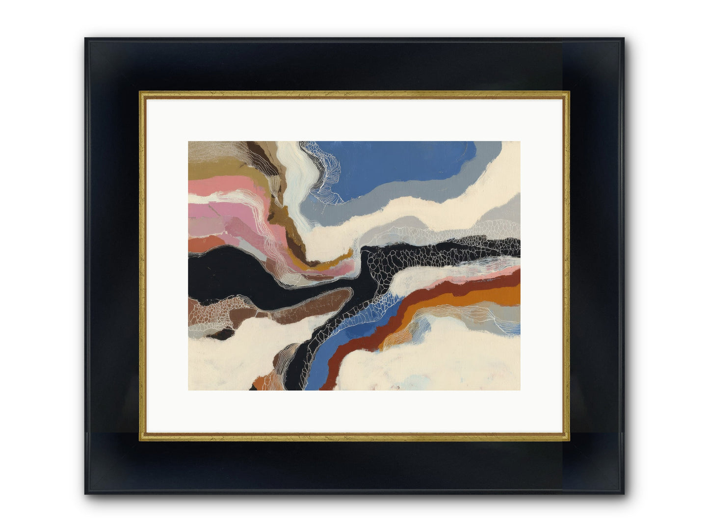 Kismet Framed Print - Wide Black w/Gold 16x12
