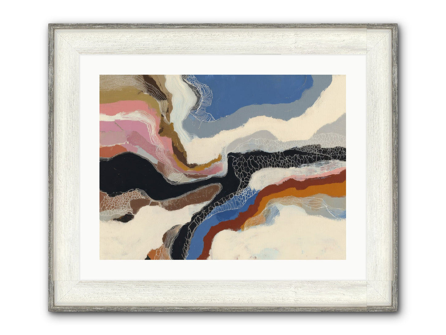 Kismet Framed Print - Driftwood White 24x18