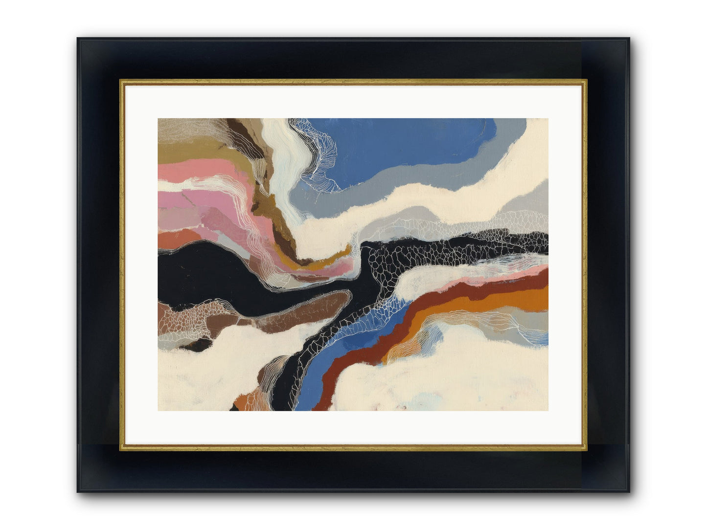 Kismet Framed Print - Wide Black w/Gold 24x18