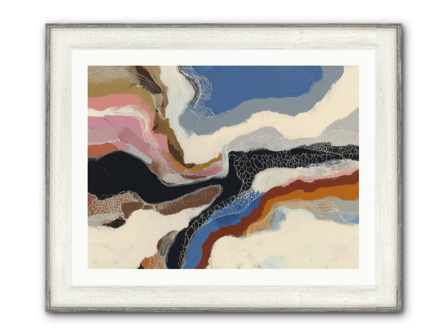 Kismet Framed Print - Driftwood White 32x24