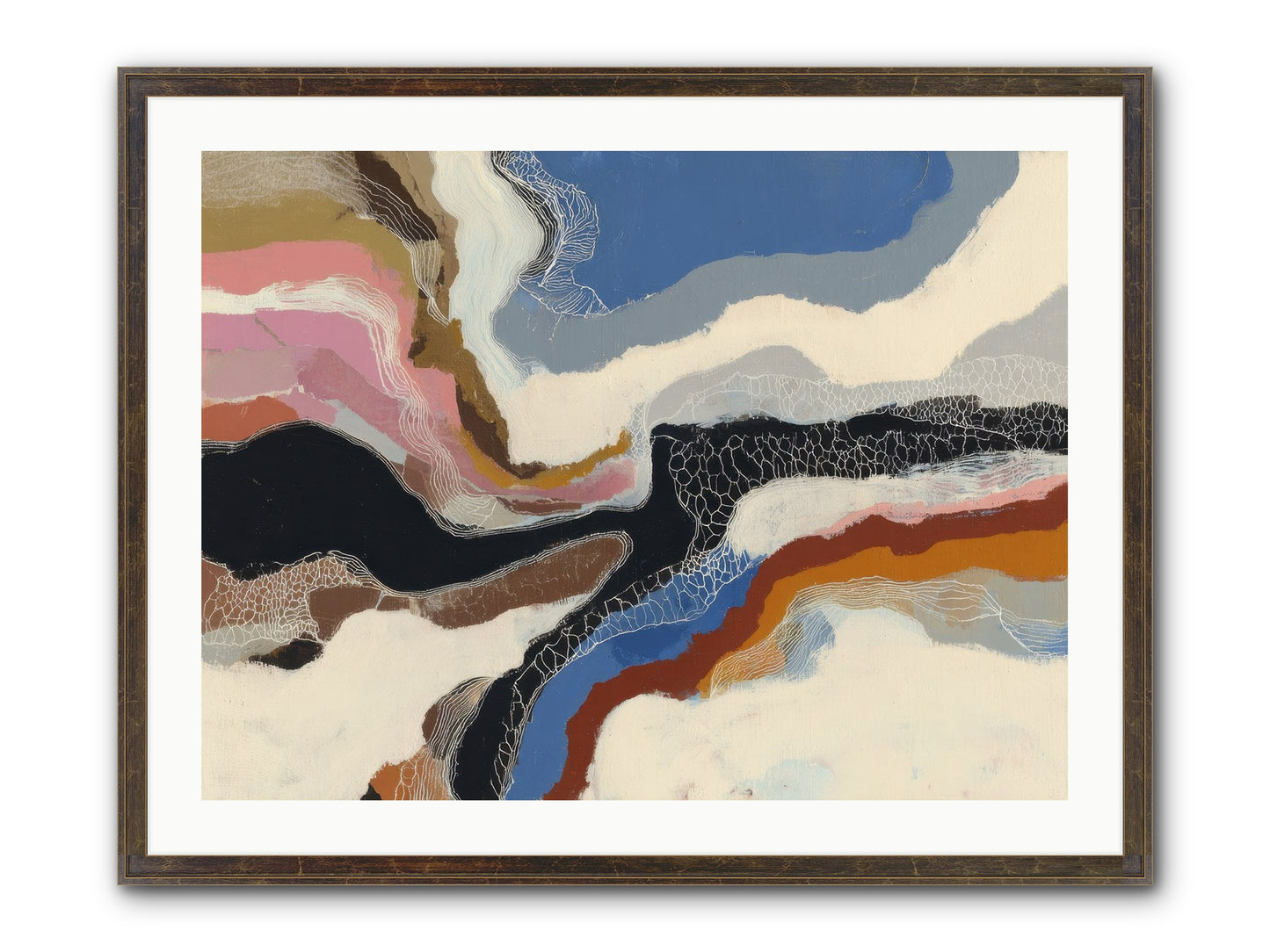 Kismet Framed Print - Slimwoods Black/Gold 32x24