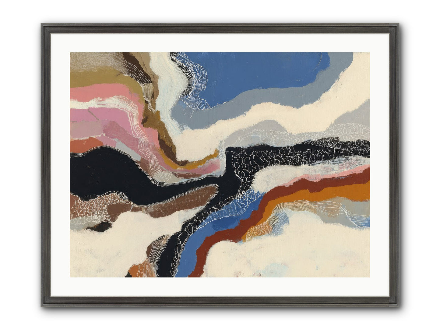 Kismet Framed Print - Slimwoods Black/Silver 32x24
