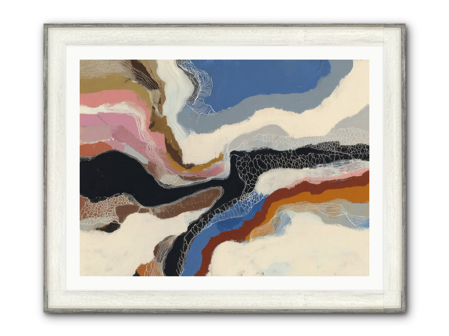 Kismet Framed Print - Driftwood White 40x30