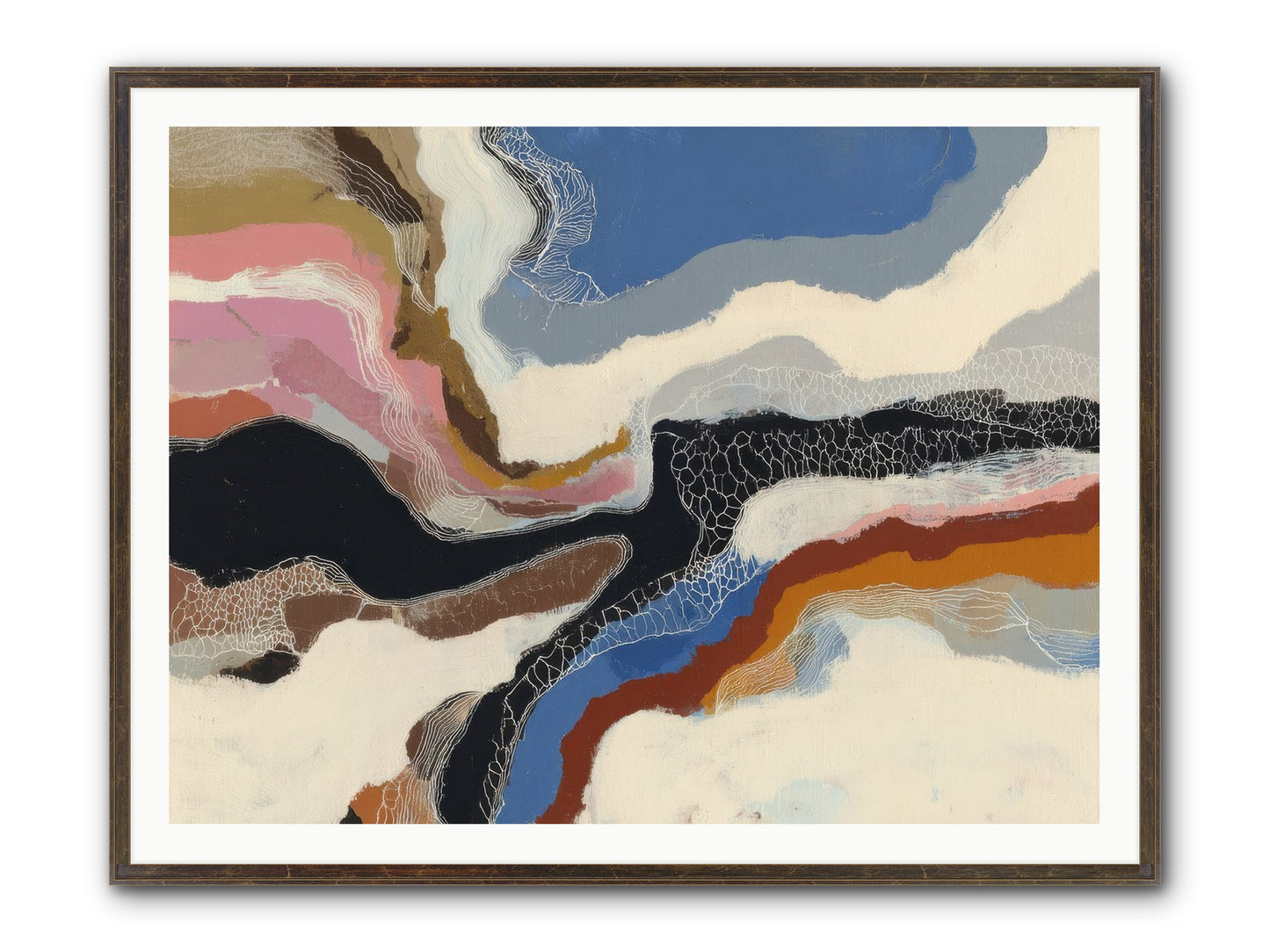 Kismet Framed Print - Slimwoods Black/Gold 48x36