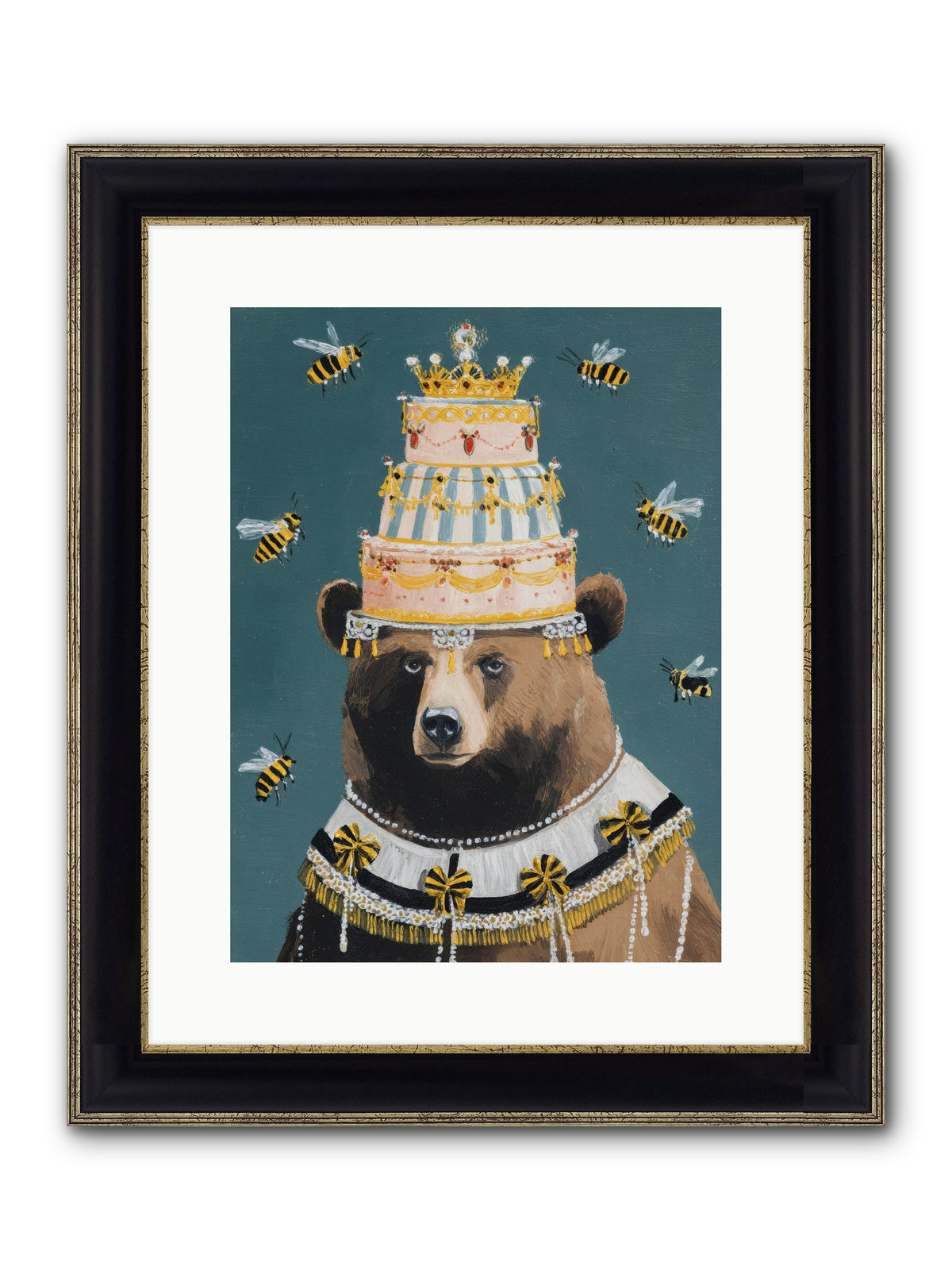 Kissed By Honeyed Time Framed Print - Black & Gold 12x16