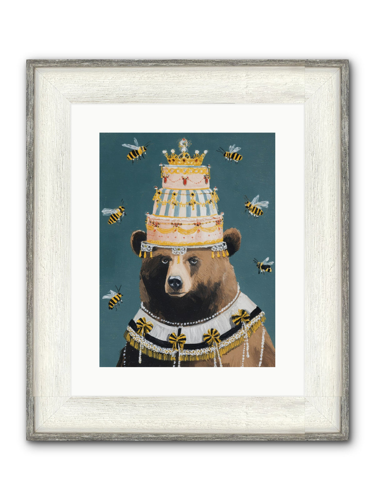 Kissed By Honeyed Time Framed Print - Driftwood White 12x16
