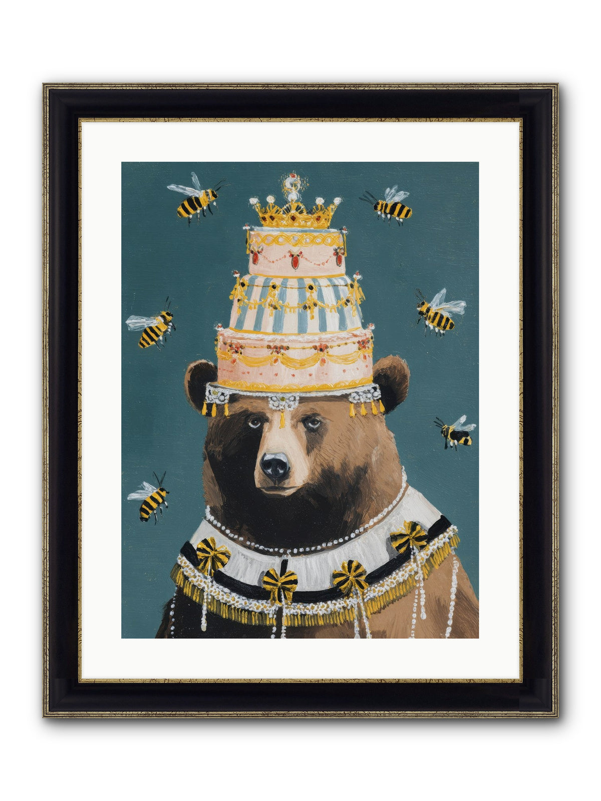 Kissed By Honeyed Time Framed Print - Black & Gold 18x24