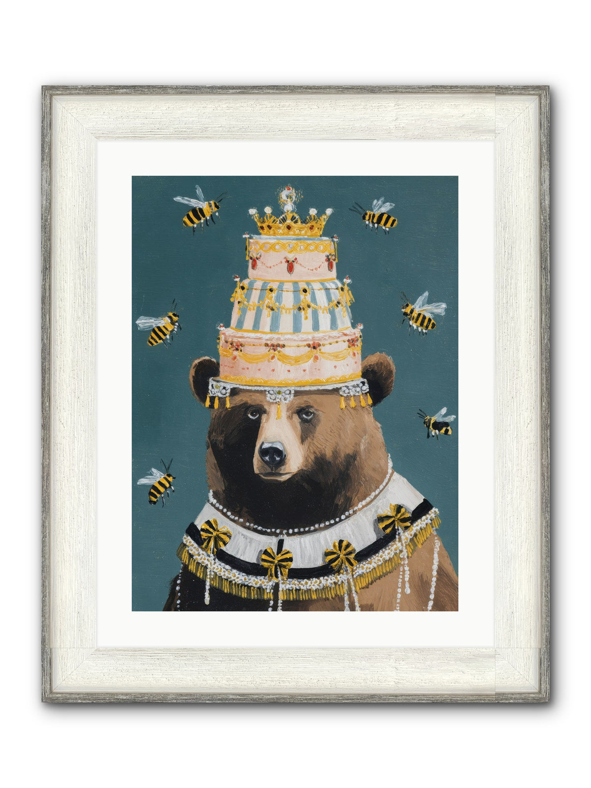 Kissed By Honeyed Time Framed Print - Driftwood White 18x24