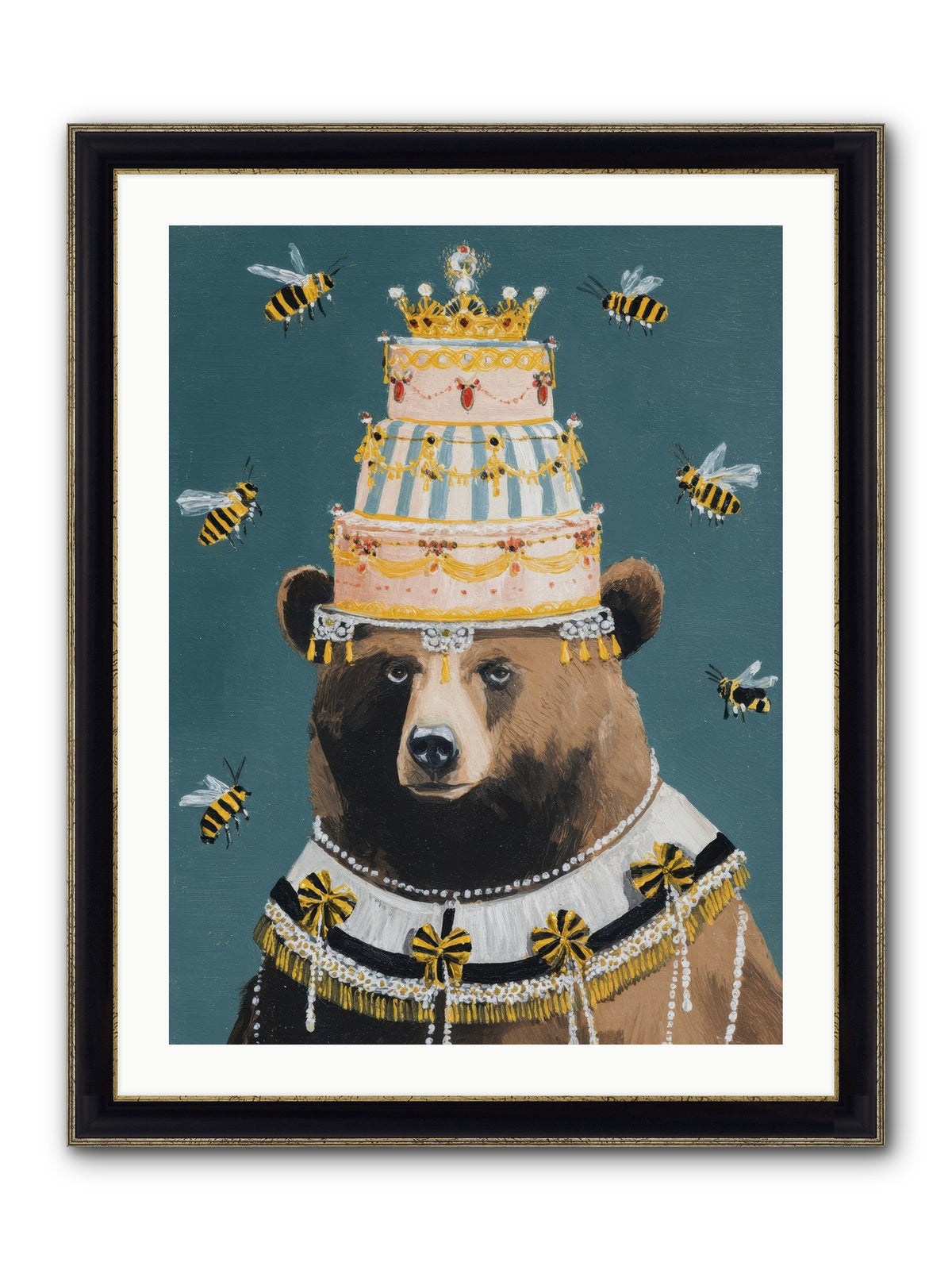 Kissed By Honeyed Time Framed Print - Black & Gold 24x32