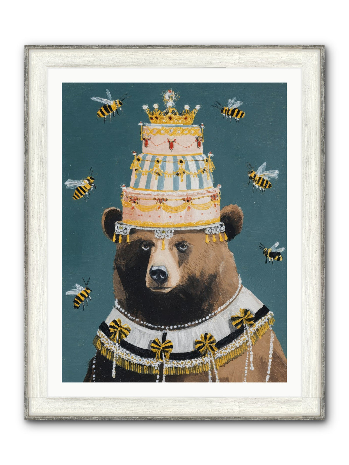 Kissed By Honeyed Time Framed Print - Driftwood White 30x40
