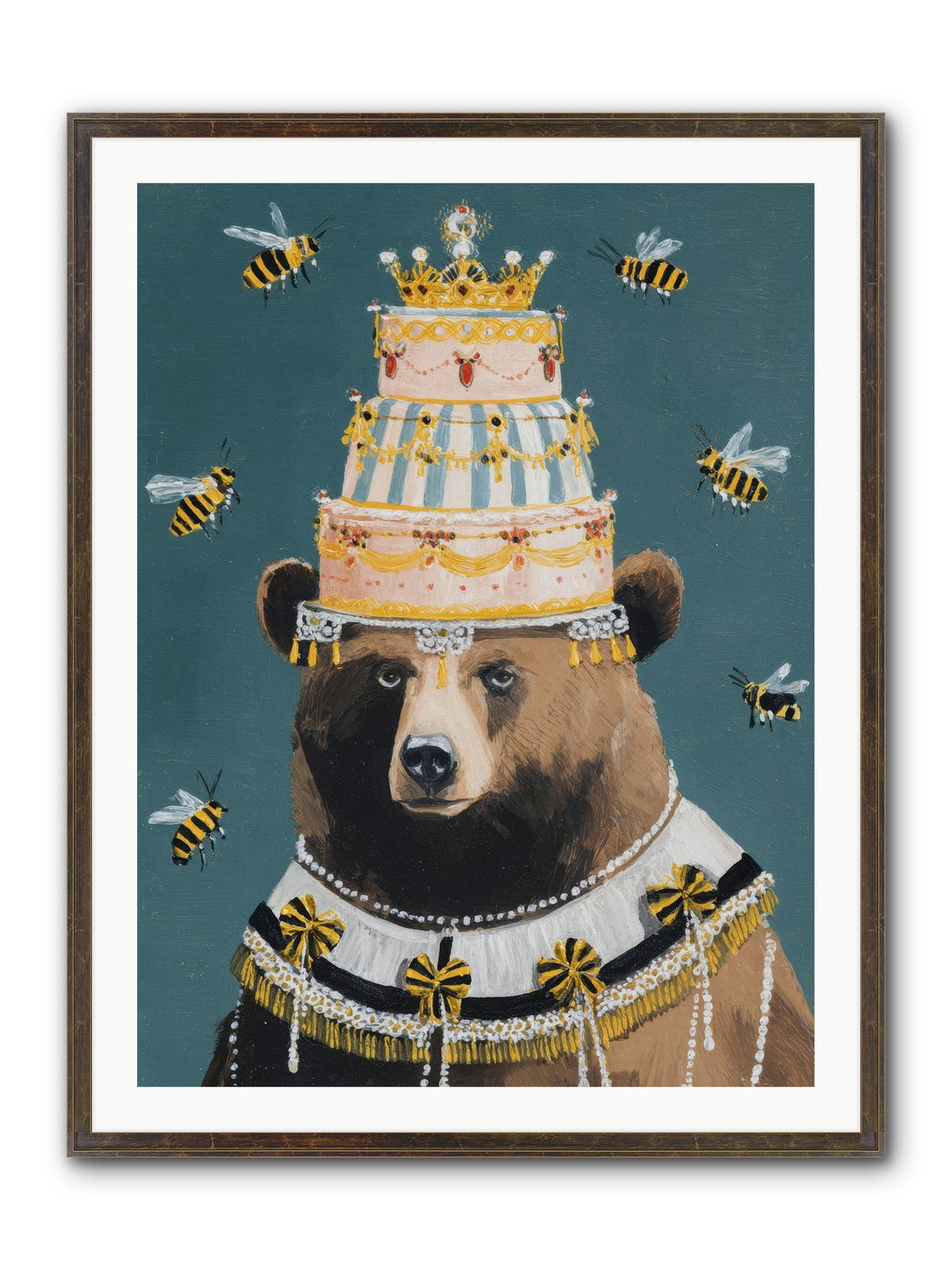 Kissed By Honeyed Time Framed Print - Slimwoods Black/Gold 30x40