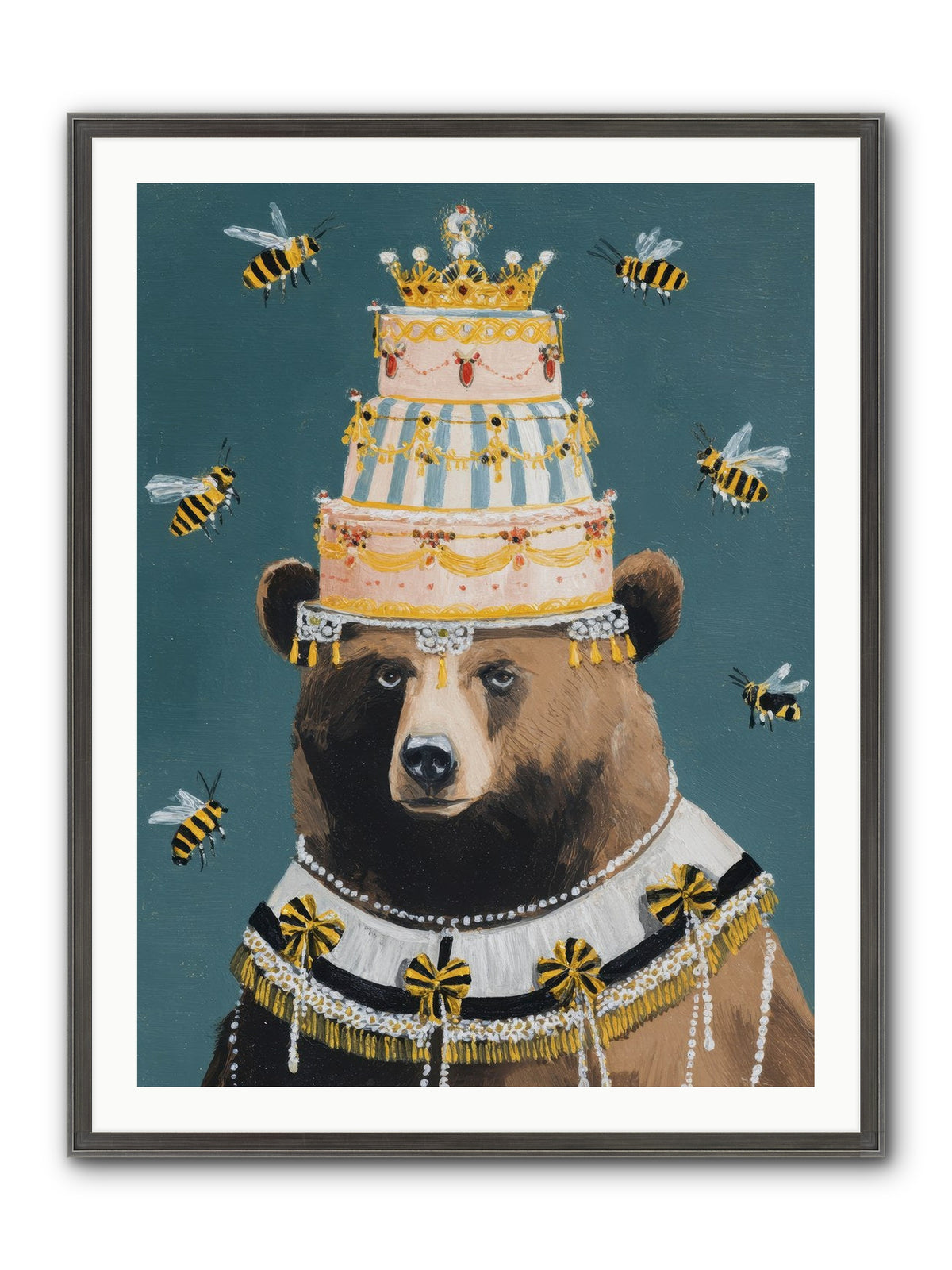 Kissed By Honeyed Time Framed Print - Slimwoods Black/Silver 30x40