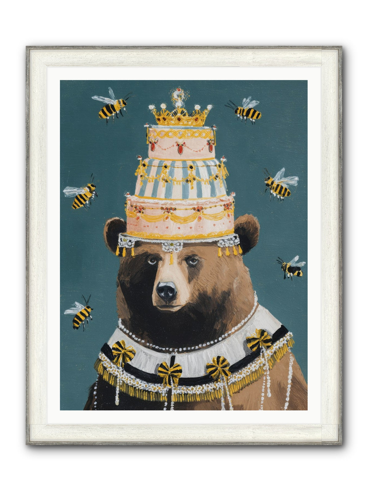 Kissed By Honeyed Time Framed Print - Driftwood White 36x48