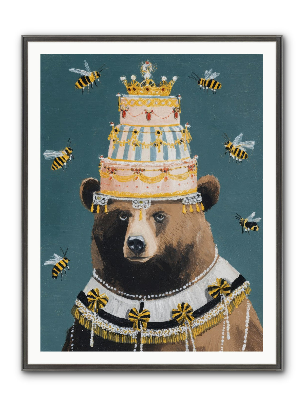 Kissed By Honeyed Time Framed Print - Slimwoods Black/Silver 36x48