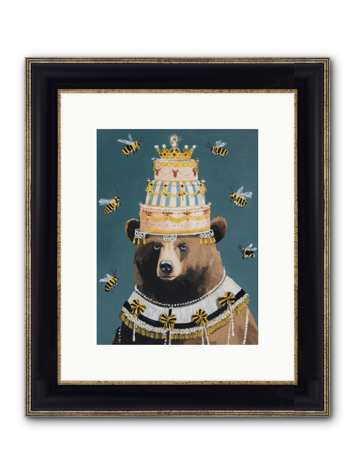 Kissed By Honeyed Time Framed Print - Black & Gold 9x12