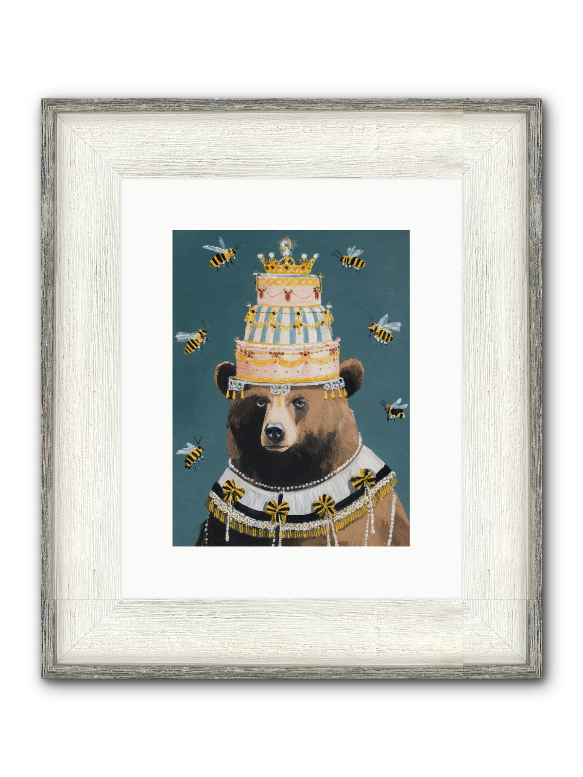 Kissed By Honeyed Time Framed Print - Driftwood White 9x12